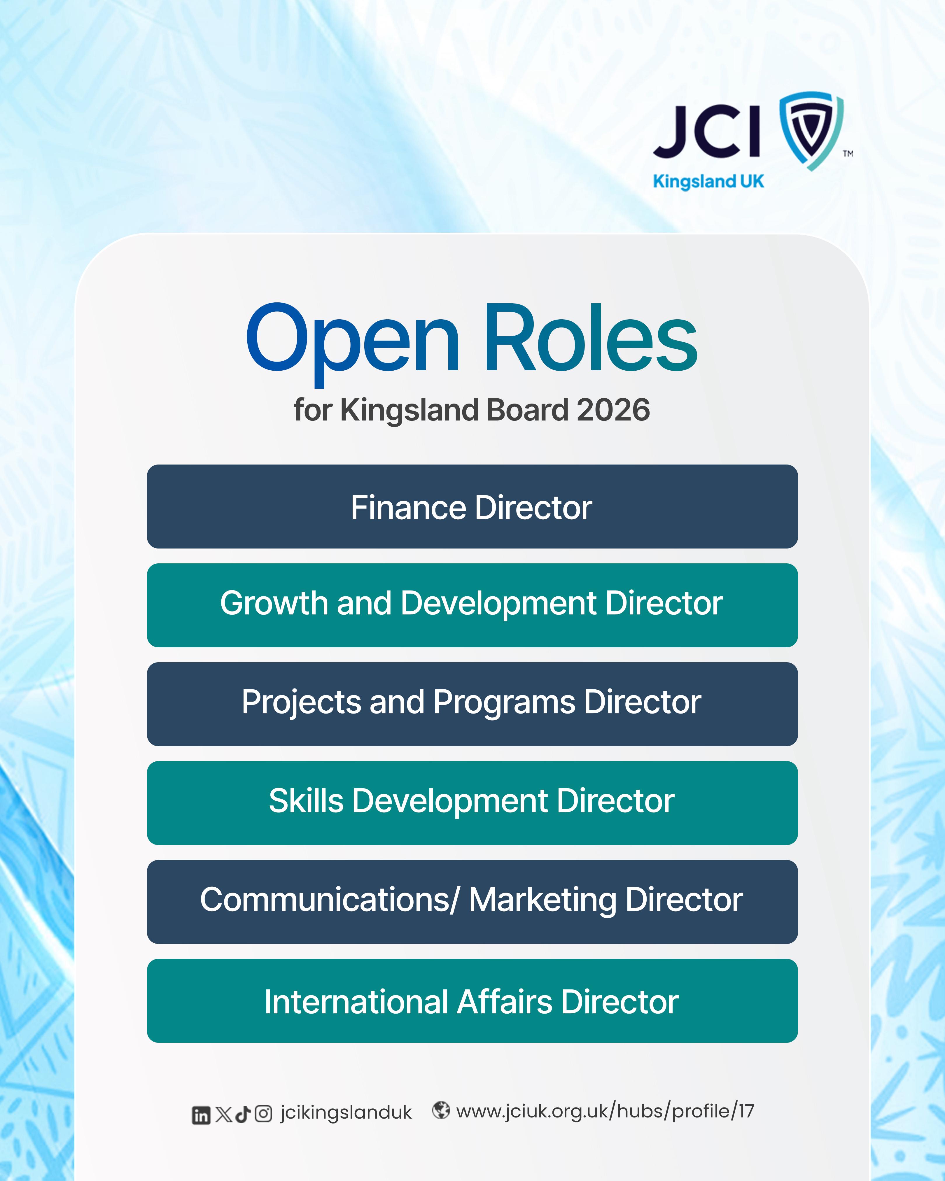 Join the JCI Kingsland 2026 Board  Image