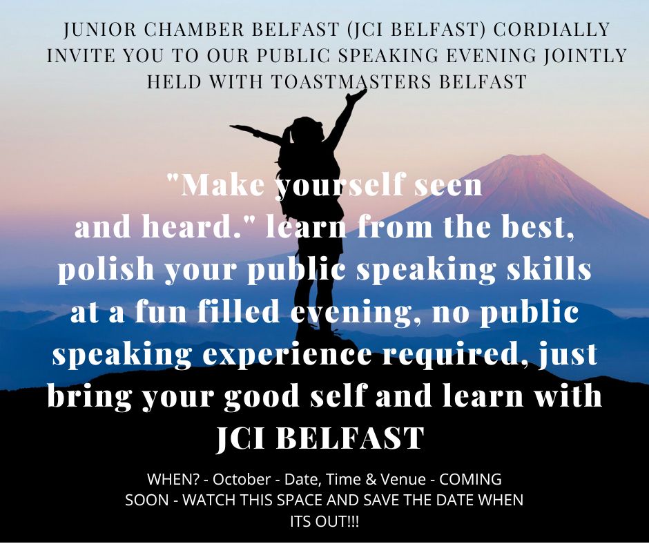 Public Speaking event with Toastmasters Belfast